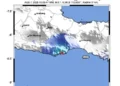 Peta pusat gempa magnitudo 3.1 di wilayah Kabupaten Malang, Jawa Timur, 7 Agustus 2025