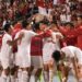 Selebrasi pemain Timnas Indonesia U-17 usai mencetak gol di Piala Kemerdekaan 2025