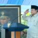 Presiden Prabowo Subianto memimpin upacara Gelar Pasukan Operasional dan Kehormatan Militer di Batujajar, Jawa Barat, 10 Agustus 2025.