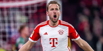 Harry Kane merayakan gelar juara Bundesliga bersama Bayern Munich