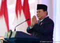 Presiden RI Prabowo Subianto saat menghadiri acara kenegaraan.