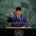 Presiden Prabowo Subianto menyampaikan pidato di Sidang Umum PBB tentang solusi dua negara Palestina-Israel.